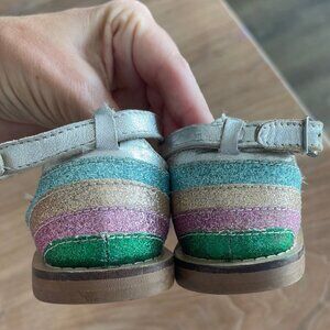 Mini Boden Girls Leather Crossover Sandals - Size 26